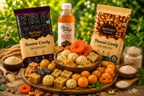 Added prebiotic dietary fiber sweets by Sweero Delights